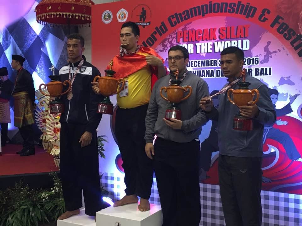 Samir Ghanim bronze medal at Pencak Silat World Championships, Bali Indonesia 2016